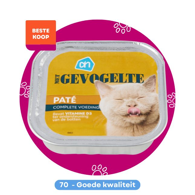 albert heijn paté met gevogelte voor kat